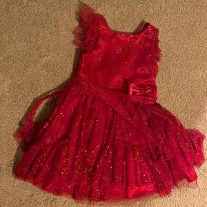 Gorgeous red party dress size 7 girls